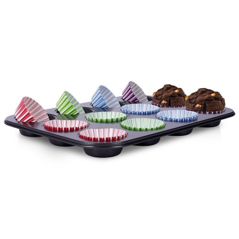 Blacha Forma do Pieczenia Muffinek ORION z Papilotkami Babeczki 35 x 27 cm