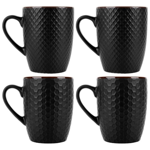 Ceramiczne Kubki do Kawy Herbaty Ceramiczne Dekoracyjne VILDE 400 ml 4 szt.