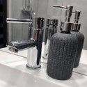 Dozownik do Mydła ORION 450 ml Szklany Szary Imitacja Marmuru z Pompką