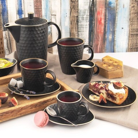 Filiżanka ze Spodkiem do Espresso ORION TEA TIME Czarna 95 ml do Zmywarki