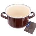 Garnek Emaliowany 1,4 L ORION BROWN Retro 16 cm Indukcja Zmywarka