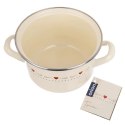 Garnek Emaliowany 1,4 L ORION TONCA Kremowy 16 cm Indukcja Zmywarka