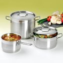 Garnek Stalowy 700 ml ORION ANETT 14 cm z Pokrywką Indukcja Zmywarka