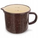 Garnek z Miarką 1,2 L Kubek Emaliowany Retro ORION 12 cm