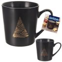 Kubek Porcelanowy 500 ml ORION Czarny Choinka Świąteczny do Mikrofali