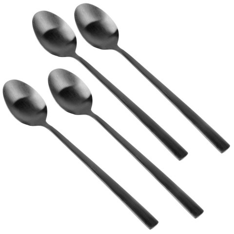 Łyżeczki Koktajlowe Stal Nierdzewna Czarne 4 Szt.18 cm EXCELLENT HOUSEWARE