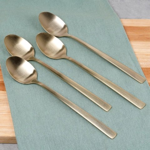 Łyżeczki Koktajlowe Stal Nierdzewna Złote 4 Szt.18 cm EXCELLENT HOUSEWARE