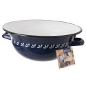 Miska Kuchenna Emaliowana Niebieska z Uchwytami 26 cm 2,5L Modrobila Orion