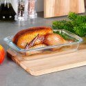 Naczynie Żaroodporne Szklane 25,5 x 15 cm Borokrzemowe z uchwytami VILDE