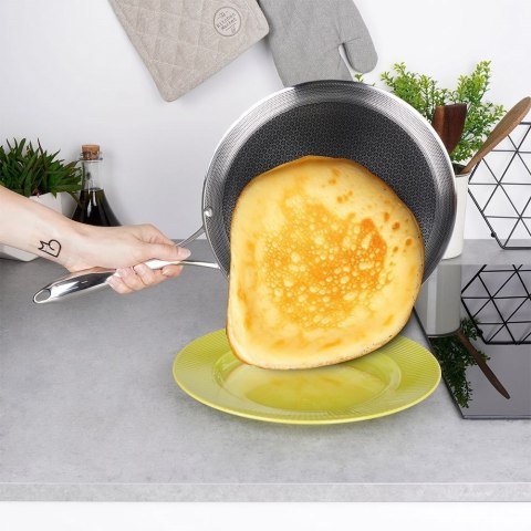 Patelnia do Naleśników Stalowa 29 cm ORION Cookcell do Piekarnika