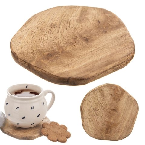 Podstawka pod Kubek Drewno MANGO 10 cm ORION Naturalna Taca Dekor