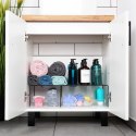 Półka Kuchenna Metalowa Czarna Loft Rozsuwana Regulowana VILDE 34,5-48 cm