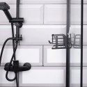 Półka Pod Prysznic Metalowa Czarna Przyklejana LOFT 295 cm VILDE