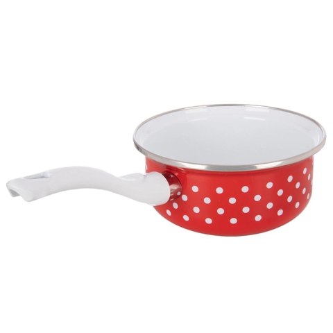 Rondel Emaliowany TECKA Czerwony Grochy 950 ml ORION 16 cm Indukcja