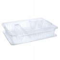 Suszarka do Naczyń 40 x 29 x 8,5 cm z Tacą Tworzywo Białe HOBBY LIFE