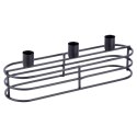 Świecznik Metalowy Czarny na 3 Świeczki HOME STYLING COLLECTION LOFT