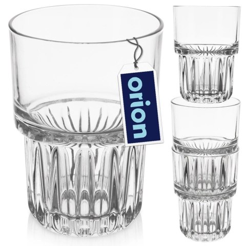 Szklanka Uniwersalna do Napojów Grube Szkło Ryflowane 320 ml ORION