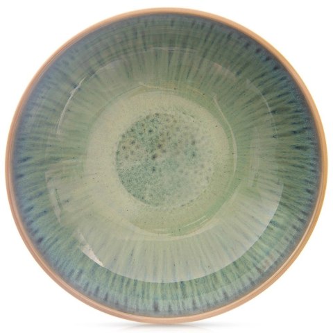 Talerz Obiadowy Głęboki Ceramiczny Zielony GLAZE 900 ml ORION