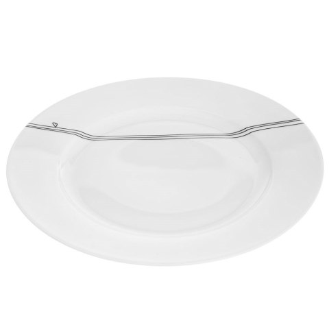 Talerz Obiadowy Płytki Porcelanowy Biały SERCE 27 cm ORION Dekor