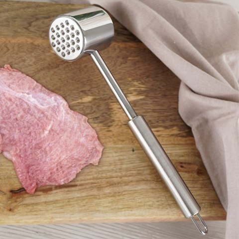 Tłuczek do Mięsa Metalowy Dwustronny z Wypustkami Solidny ORION 27 cm
