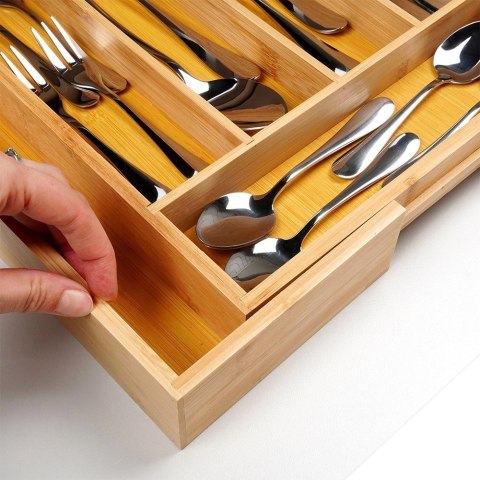 Wkład na Sztućce do Szuflady VILDE Bambus Rozsuwany 28-45 cm