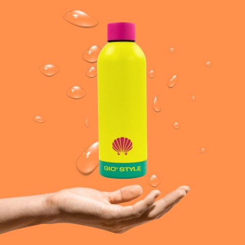 Butelka termiczna Kamai Gio Style, stal nierdzewna, żółta, pojemność 0,5L
