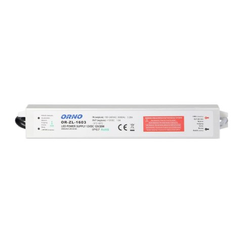 Zasilacz do LED 12VDC 20W, IP67