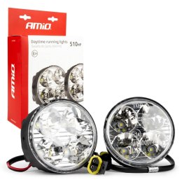 Światła do jazdy dziennej drl 510hp amio-01524