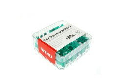 Bezpieczniki samochodowe standard pudełko 50 szt. 30a amio-01338